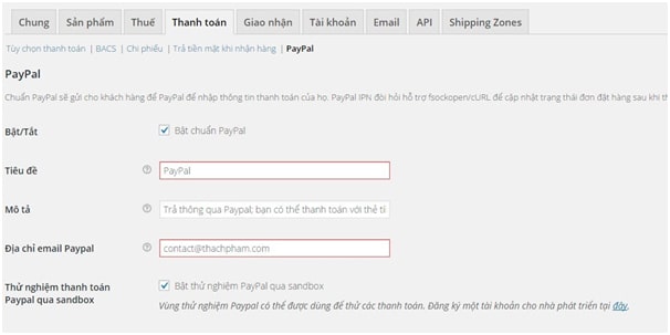 Tích hợp thanh toán Paypal vào Website